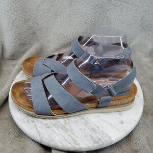 Eurosoft by Sofft Shoes Womens Size 7.5 Lynelle Blue Manmade Wedge Sandals